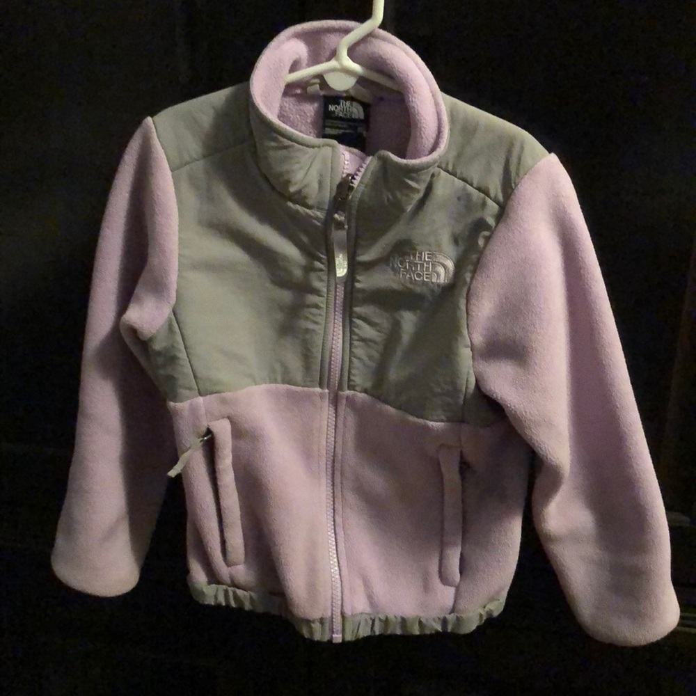 Purple The North Face fleece jacket